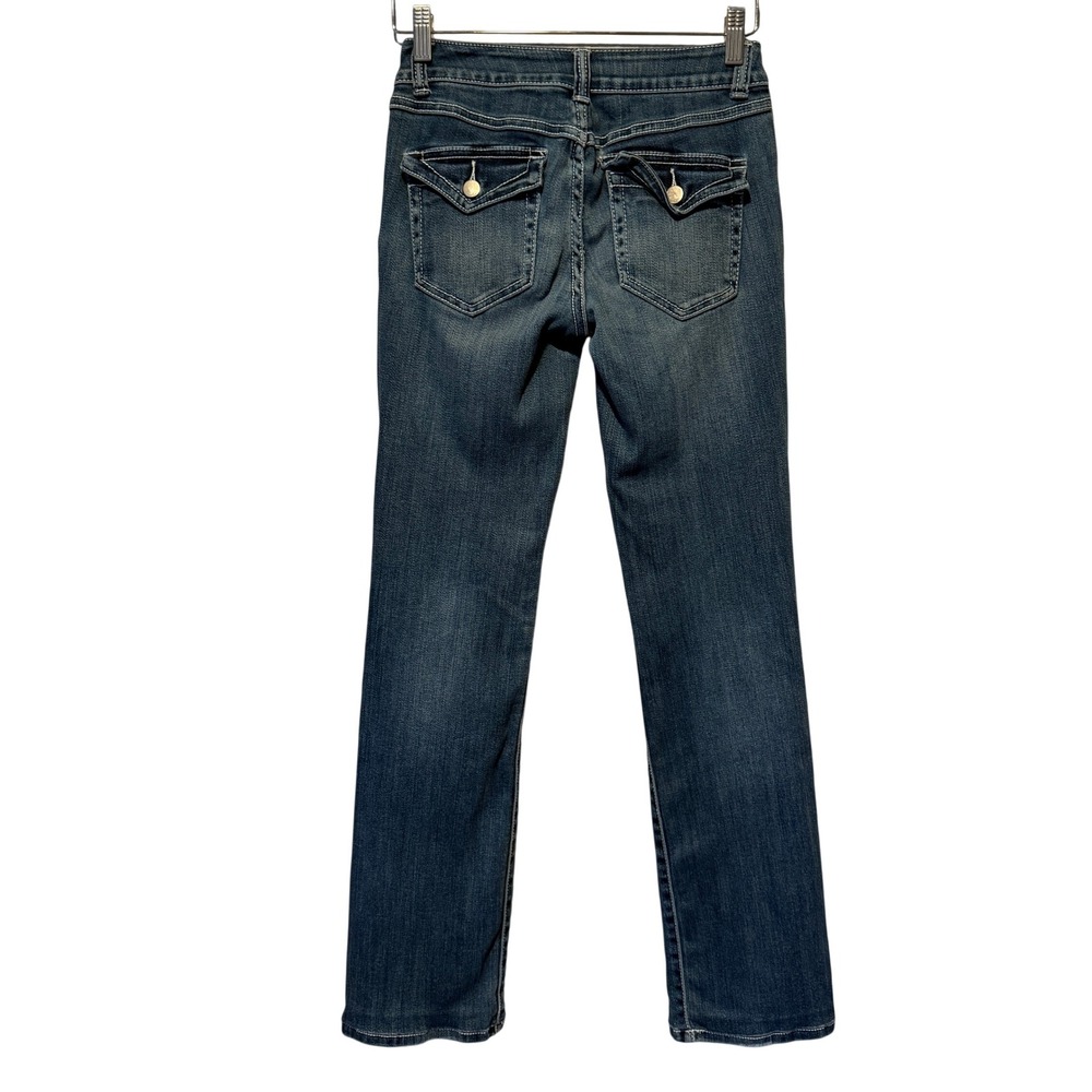 INC International Concepts Womens Straight Leg Jeans Dark Wash Size 0 - Picture 2 of 5
